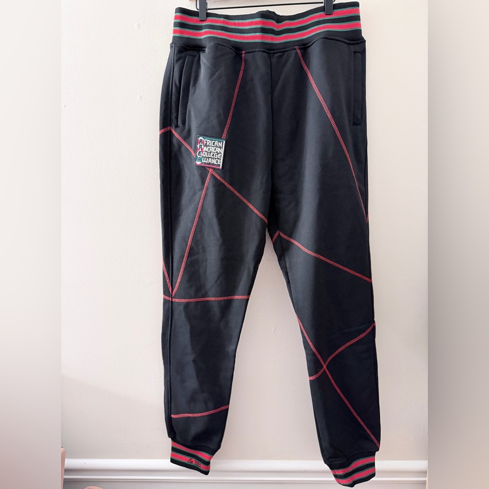 AACA Heavyweight Men's Fleece Sweatpants Stitching Cinch Bottom Pocket 2XL